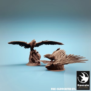 Gryphons by Rescale Miniatures - Swarm of the Vouivre| D&D | Dungeons Dragons | Pathfinder | Wargaming | TTRPG | RPG