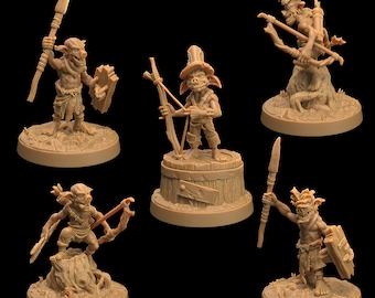 Swamp Goblins by Dragon Trappers Lodge - Myconids | Unpainted Resin Miniature for DnD RPG Tabletop