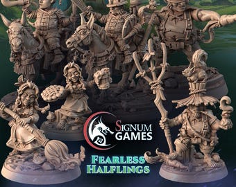 Fearless Halflings by Signum Workshop | | Unpainted Resin Miniature for DnD RPG Tabletop