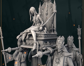 Sacred Procession | Unpainted Resin Miniature for DnD RPG Tabletop