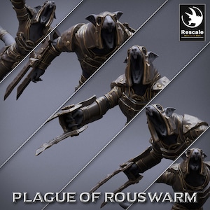 Infantry Rat Rogues by Rescale Miniatures | Plague of Rouswarm| D&D | Dungeons Dragons | Pathfinder | Wargaming | TTRPG | RPG
