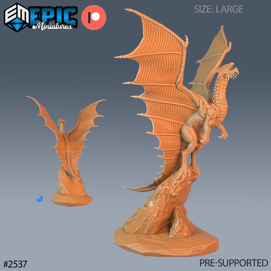 Copper Dragon - Justice Hills | Unpainted Resin Miniature for DnD RPG ...