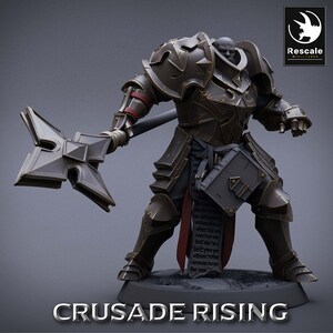 Templar Infantry Sceptre/Sword by Rescale Miniatures | Crusade Rising| D&D | Dungeons Dragons | Pathfinder | Wargaming | TTRPG | RPG