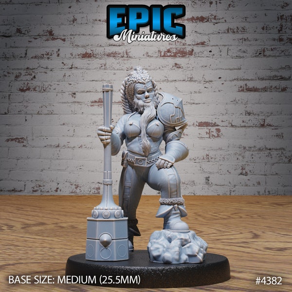 Bearded Female Dwarf by Epic Miniatures | Mighty Heroes