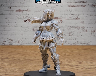 Orc Tiefling Female  | Savage Attack | Unpainted Resin Miniature for DnD RPG Tabletop