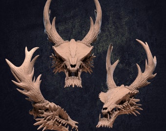 Asian Dragon Skull by Dragon Trappers Lodge | Unpainted Resin Miniature for DnD RPG Tabletop