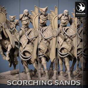 Cavaliers by Rescale Miniatures | Scorching Sands| D&D | Dungeons Dragons | Pathfinder | Wargaming | TTRPG | RPG