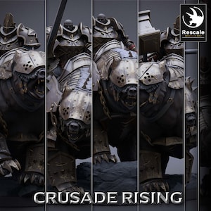 Templar Bears by Rescale Miniatures | Crusade Rising| D&D | Dungeons Dragons | Pathfinder | Wargaming | TTRPG | RPG
