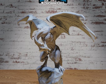 Inferno Wyvern  | Savage Attack | Unpainted Resin Miniature for DnD RPG Tabletop