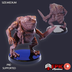 Toadfolk by Epic Miniatures, D&D, Pathfinder, RPG, TTRPG