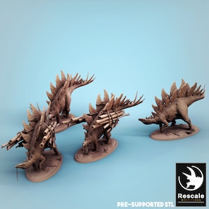 Stegosaurus by Rescale Miniatures - Dynotopia| D&D | Dungeons Dragons | Pathfinder | Wargaming | TTRPG | RPG