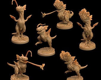 Glowhoppers by Dragon Trappers Lodge - Myconids | Unpainted Resin Miniature for DnD RPG Tabletop