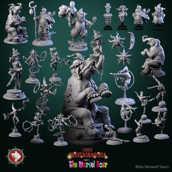 Cirque Phantasmagoria | Unpainted Resin Miniature for Dnd RPG