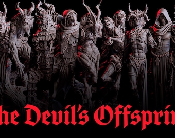 Enemies  | Devil's Offspring | Unpainted Resin Miniature for DnD RPG Tabletop