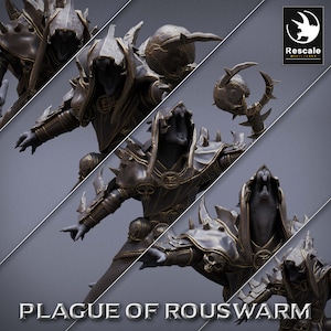 Infantry Rat Priests by Rescale Miniatures | Plague of Rouswarm| D&D | Dungeons Dragons | Pathfinder | Wargaming | TTRPG | RPG