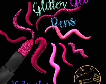 Glitter gel glow Procreate brushes sparkle shine