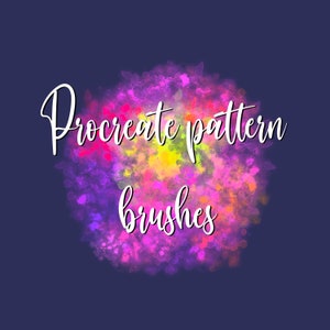 Procreate pattern brushes backgrounds, animal print, splat, multicolour, clipping mask