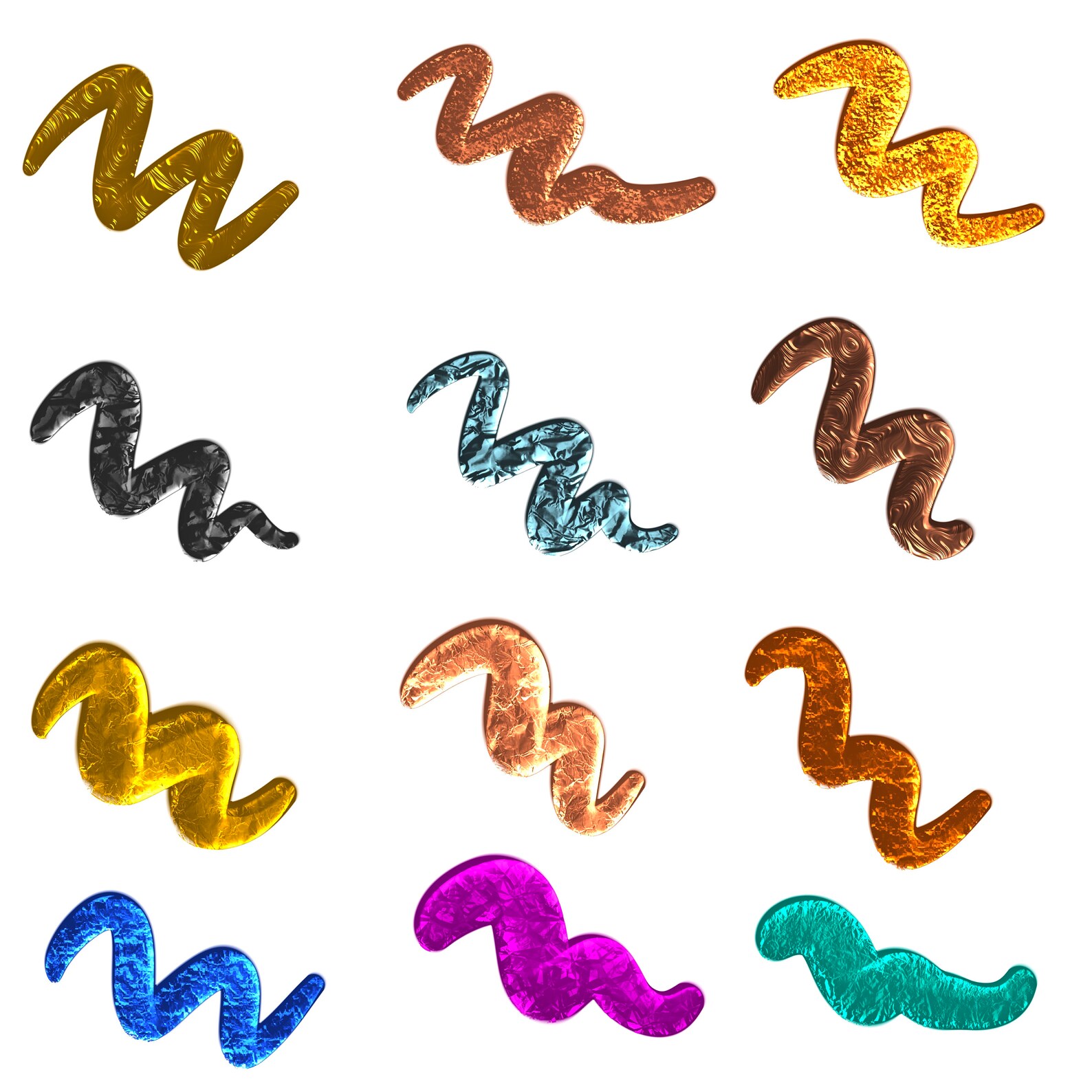 Foil Liquid Brushes Procreate Brushes Gold Foil Just Foil Etsy UK