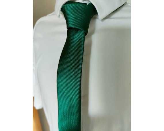 Jade Striped Satin Skinny Necktie Jade Striped Satin Skinny Necktie