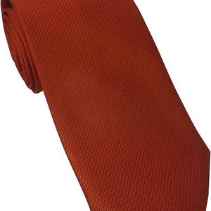 Herren Designer Gebrannte Orange Seidenkrawatte