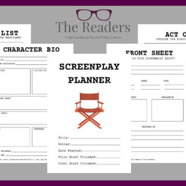 Screenplay Planner Template - Screenwriter Guide with Easy Download - Professional Scriptwriting Tool