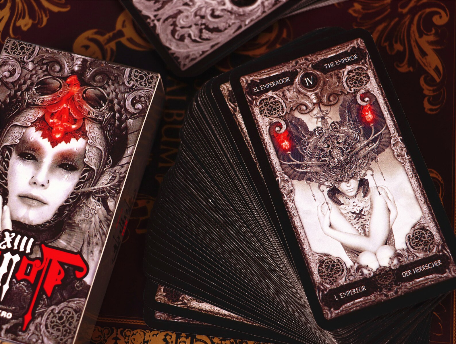 Dark Tarot cards deck / Small tarot cards / Unique tarot deck Etsy