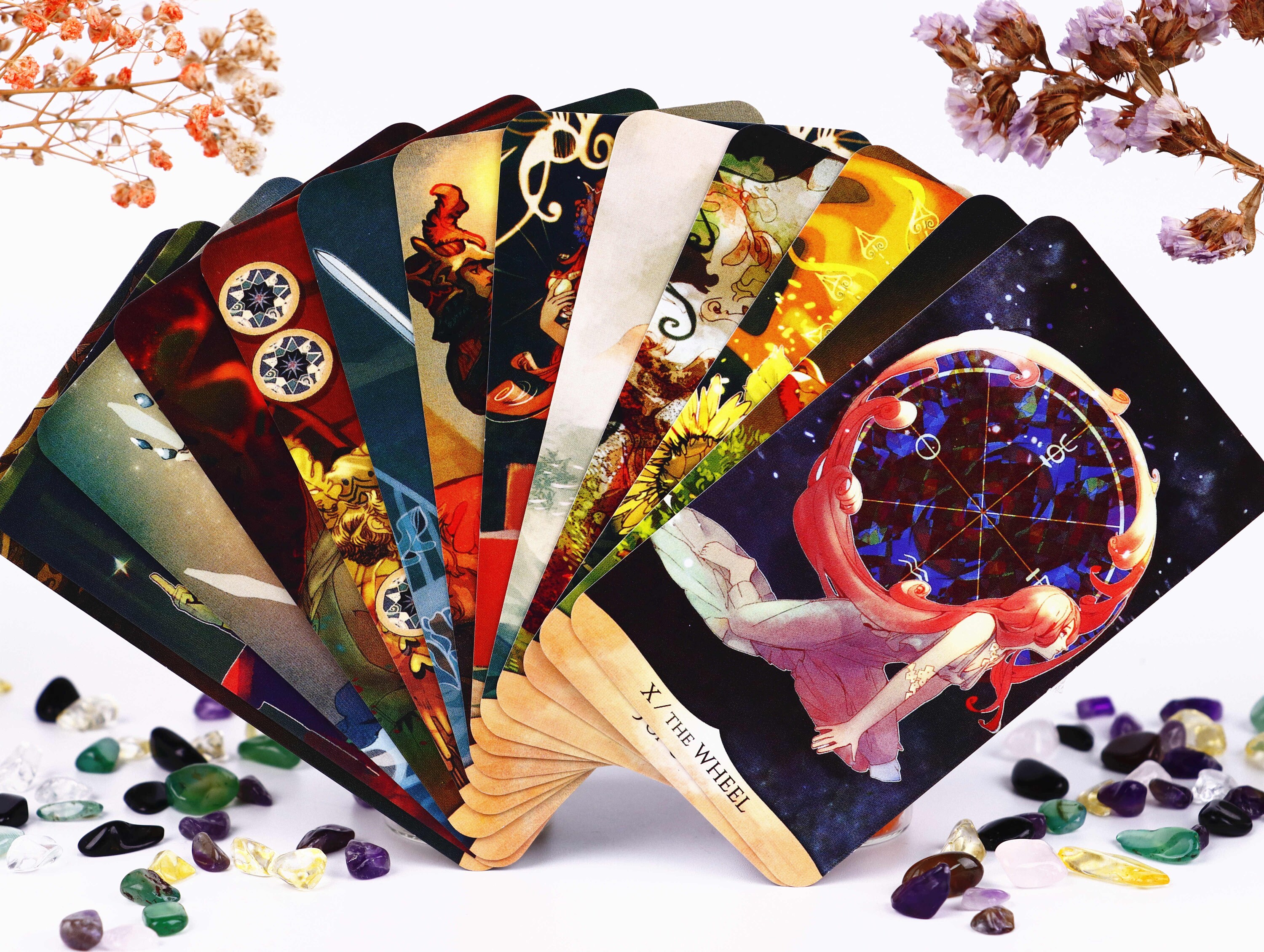 Unique tarot cards deck 78 cards Beautiful Traditional Manga Etsy