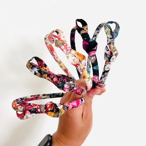 Skinny Alice Band, Floral Headband, Floral Hair Accessories, Handmade Accessories, Women Headband, Bow Headband, Gift for Girl, Photo props