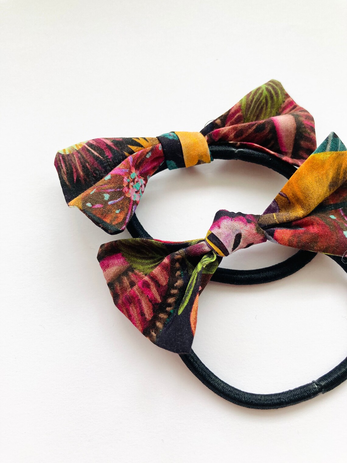 2pcs Bow Hair Tie Set Elastic Hairband Floral Bow Headband Etsy UK