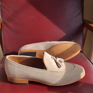mens cream suede loafers