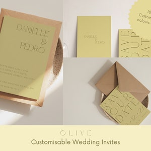 Wedding Invitation | Save the date | Customisable Template | Digital Download | Printable | Minimal + Modern | Classic & Elegant