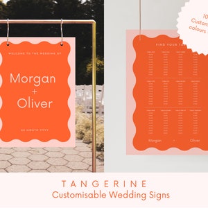 Customizable Wedding Stationery | Welcome Sign | Seating Chart | Digital Download | Printable | Minimal + Modern | Colorful + Funky