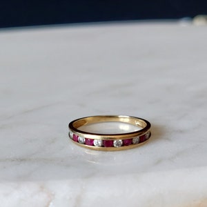18k Rubin und cz halbe Ewigkeit Band