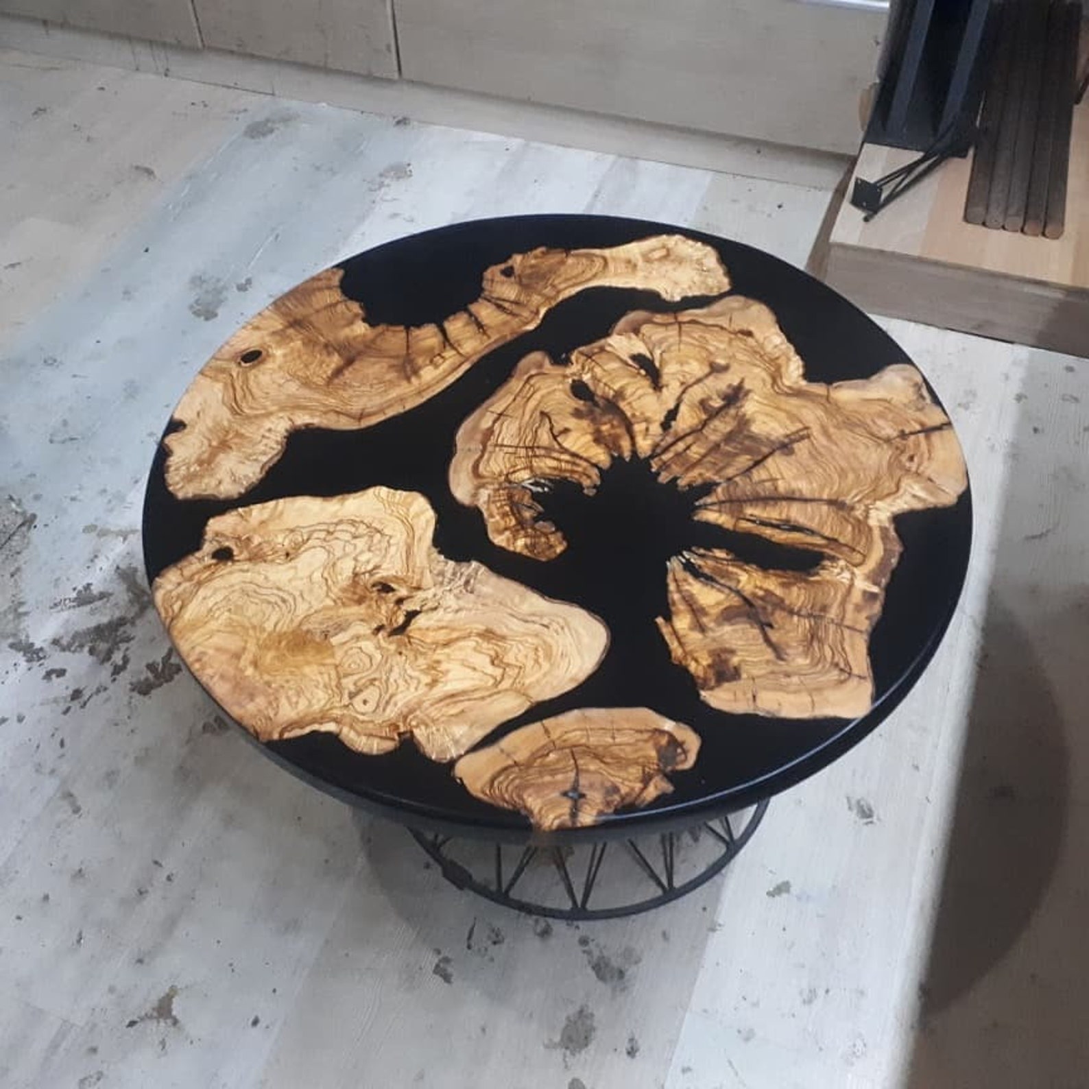 Epoxy-Tisch schwarzer Epoxy-Tisch | Etsy