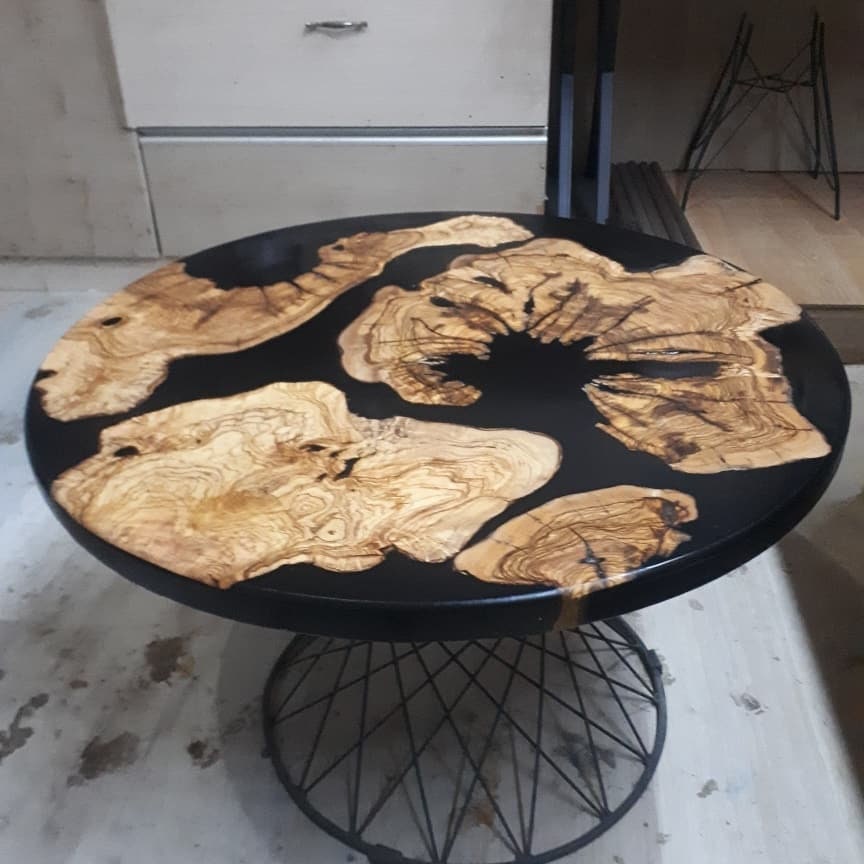 Epoxy-Tisch schwarzer Epoxy-Tisch | Etsy