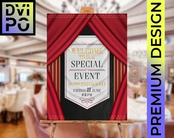 Corporate Event Welcome Sign, Business Grand Opening Poster, Company Event Banner, Formal Event Sign, Printable Digital Download