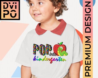 Pop into Kindergarten SVG PNG Files, Fidget Toy Design (Digital File)