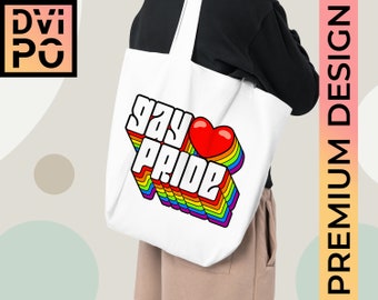 Gay Pride Regenbogen Design SVG / PNG-Dateien (Digitale Datei)