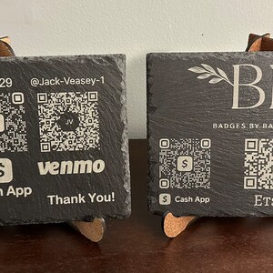 QR Code Schiefer Display Schild