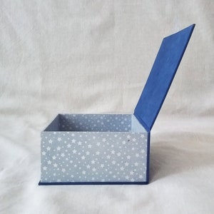 Cartonaje de arte, caja de almacenamiento cuadrada decorativa, caja de cartón con papel hecho a mano, caja de niños, caja de accesorios para el cabello.
