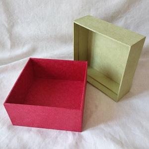 Cartonaje artístico, caja de almacenamiento decorativa, caja cuadrada, caja de papel hecha a mano, caja de joyería, caja de accesorios para el cabello.