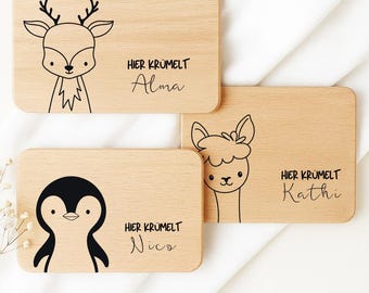 Frühstücksbrett personalisiert Kinder, Brettchen personalisiert, Holzbrett personalisiert, Baby Geschenk personalisiert, Schulanfang