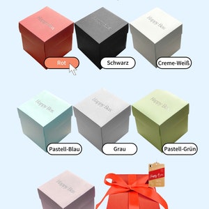 Explosionsbox Grau, Fotobox, Geburtstagsgeschenk Freundin, Hochzeitsgeschenk, personalisiertes Geschenk Freundin, Jahrestagstag Bild 3