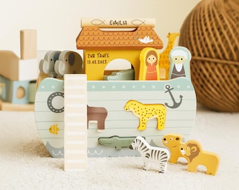 Christening gift, christening, christening present, christening gifts for boys, christening gift for girls, Noah's Ark christening, christening gift for godchild, balance game