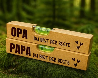 Personalized spirit level for Father's Day, gift for Dad and Grandpa, Father's Day gift for men with engraving, tool gift for Dad, Grandpa, you're the best!