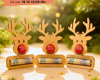 Reindeer guest gift Christmas gift tag elk souvenir Christmas bauble table decoration winter advent tree ornament for chocolates