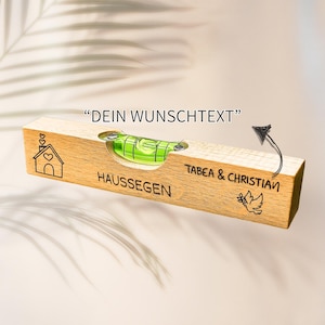 Personalized wedding gift, wedding present, spirit level house blessing, housewarming gift, topping-out ceremony gift, housewarming gift image 2