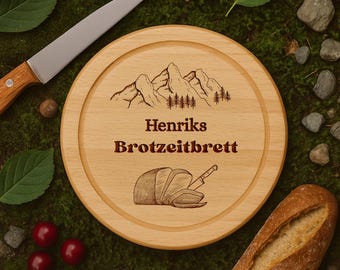 Personalized snack board, personalized breakfast board, personalized wooden board, gifts for men, cutting board for men