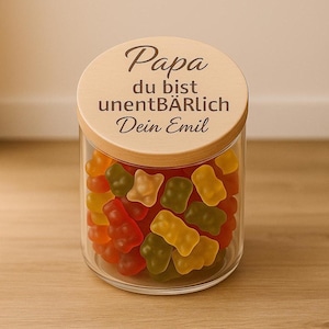 Personalized storage jar &quot;Dad you are indispensable&quot;, storage jar Father&#39;s Day, gifts Dad, Father&#39;s Day gift, Best Dad