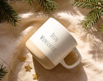 Personalized mug with your choice of text – Engraved ceramic mug – Gift with text of your choice – 360 ml – Individual & dishwasher safe